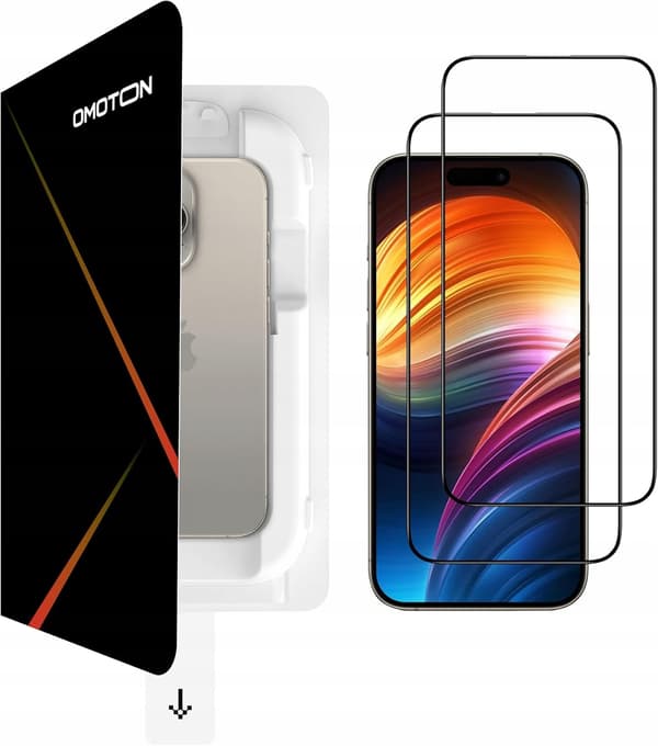Härdat glas iPhone 15 Pro 2x 3D heltäckande lim + monteringsram