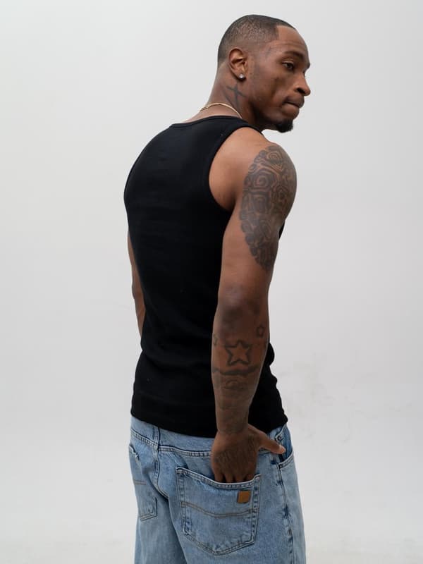 Herretanktop sort Jigga Wear Small Name L
