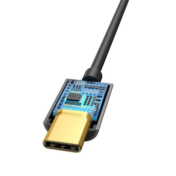 L54 Hovedtelefonadapter med USB-C til 3,5 mm lydstik DAC Sort