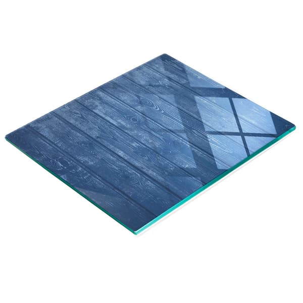 Dekorativ serveringsbricka i glas för snacks, träskivor, 60x52 cm