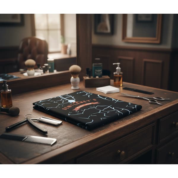 Barbermantel för en stor hårsalong