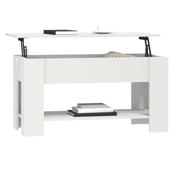 vidaXL Soffbord, Vitt, 101x49x52 cm, Träbaserat Material