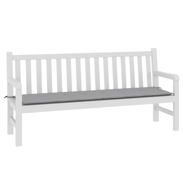 vidaXL Puutarhapenkin tyyny, harmaa, 180x50x3 cm