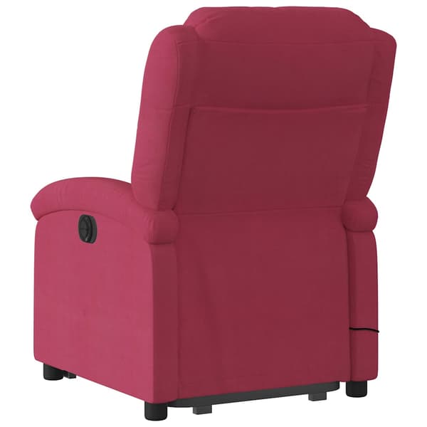 vidaXL Elektrisk lyftande massagefåtölj, vinfärgad
