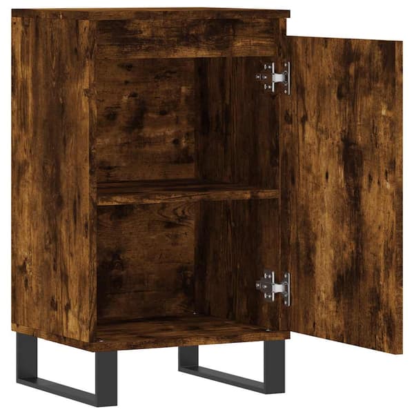 vidaXL kommode, røget eg, 40x35x70 cm, træbaseret materiale