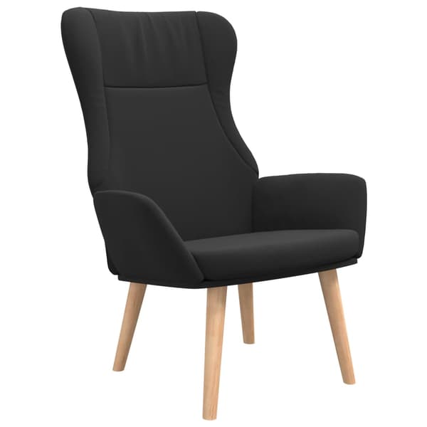 vidaXL loungestol, sort, stofbetræk