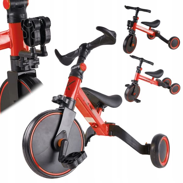 3-in-1 Trike Fix Mini -tasapainopyörä lapsille, punainen