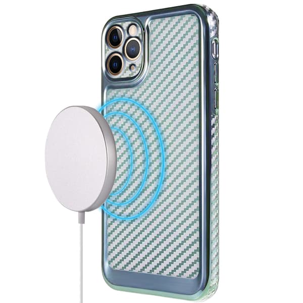 iPhone 11 Pro Max Carbon Slim Cover, Blå