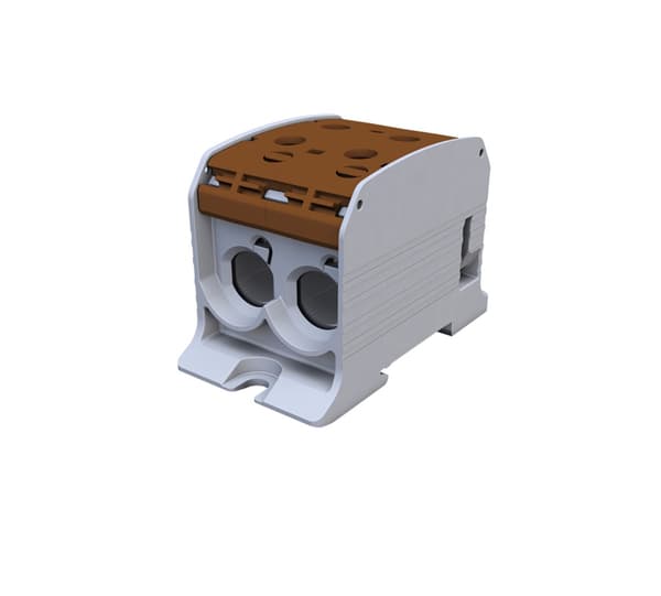 Gevindskinneforbindelse STB 95-2 Al/Cu 87520 simblok, brun