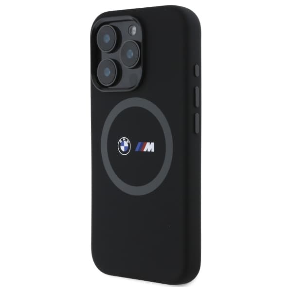 BMW M Silikone Trykt Ring MagSafe-cover til iPhone 16 Pro Max, Sort