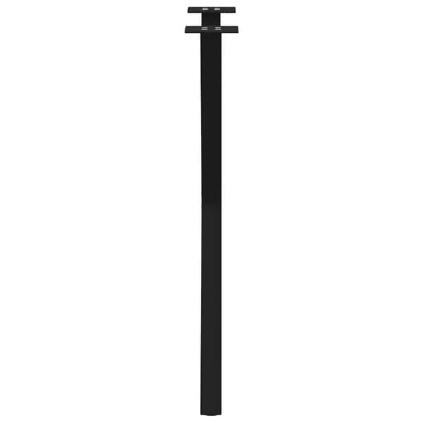 vidaXL spisebordsben, 2 stk., sort, 60x(72-73) cm, stål