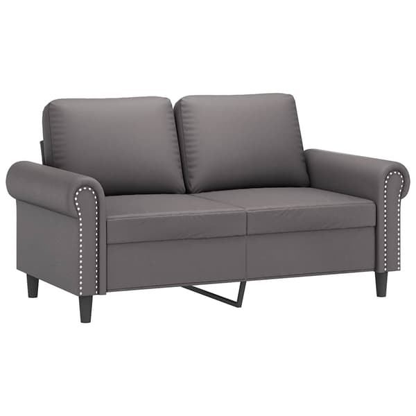 vidaXL 2-personers sofa, grå, 120 cm, kunstlæder