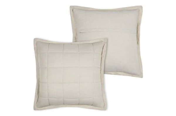 ELLIE kudde 45x45 ljusbeige quiltad
