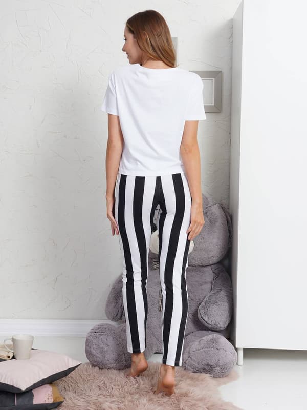 Dampyjamas i bomull med leggings Vienetta S sommar