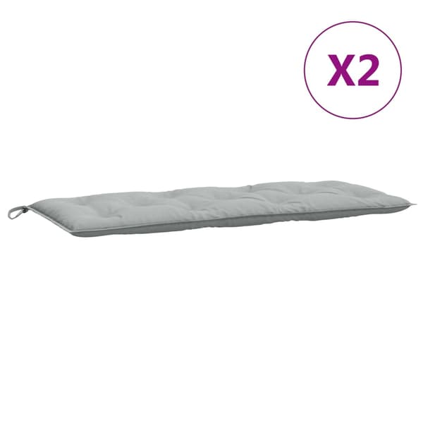 vidaXL Trädgårdsbänkdynor, set om 2, ljusgrå melerad