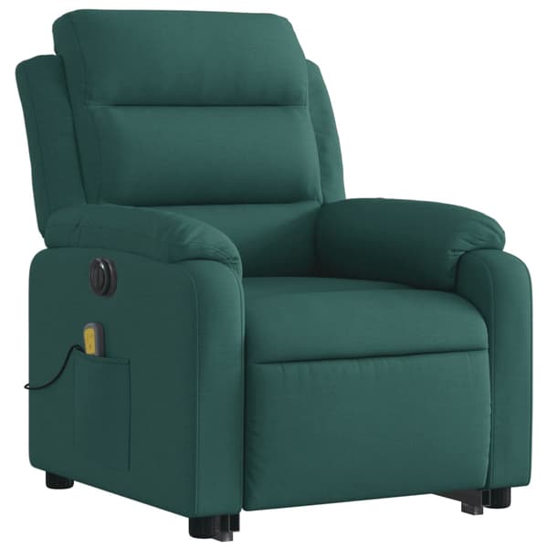 vidaXL Elektrisk lyftande massagefåtölj grön