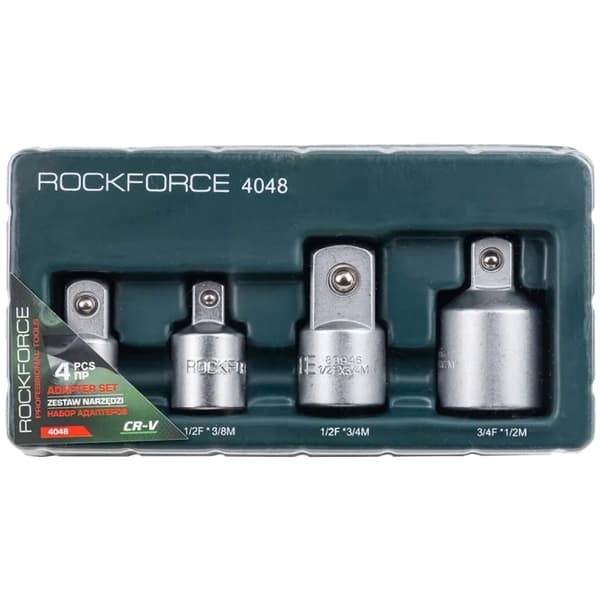 ROCKFORCE ADAPTRARSET, 4-PACK, CR-V STÅL, MED KULLÅS