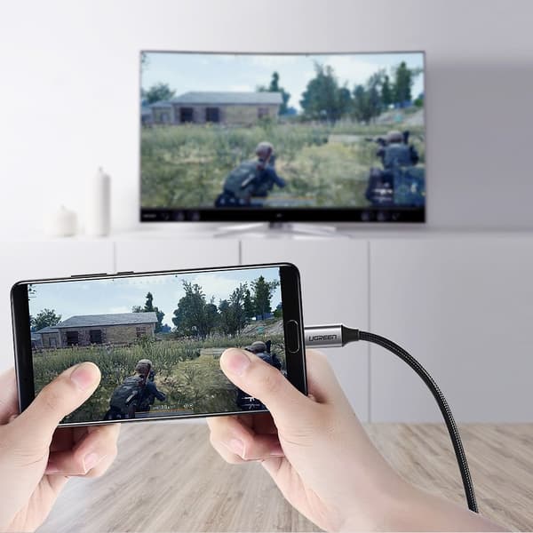 HDMI til USB-C 4K 60Hz 1,5m sort-gråt adapterkabel
