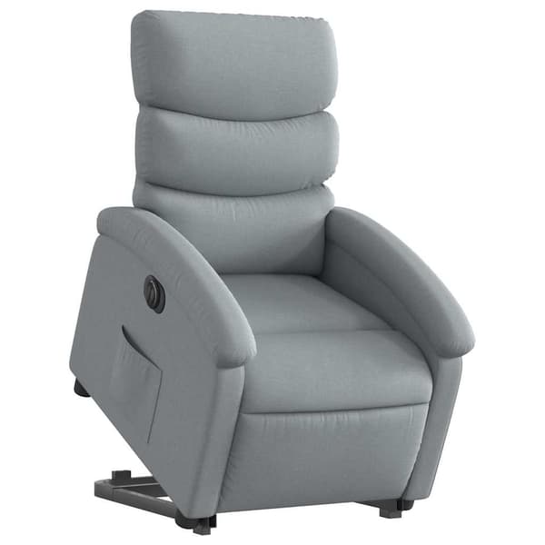 vidaXL Elektrisk lyftande massagefåtölj ljusgrå