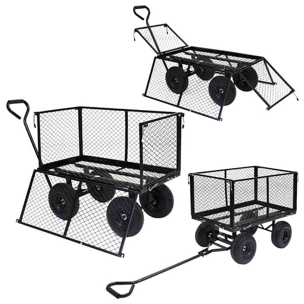 vidaXL havevogn sort 350 kg