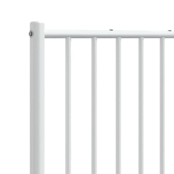 vidaXL metalsengegavl, hvid, 200 cm