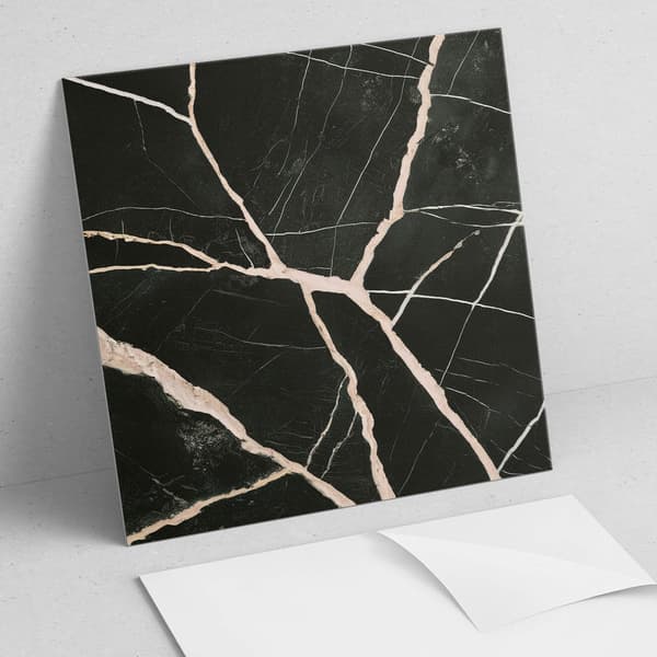 Vinyylilaattasetti keittiöaiheella Elegantti marmorikuvio 20x20x20 cm