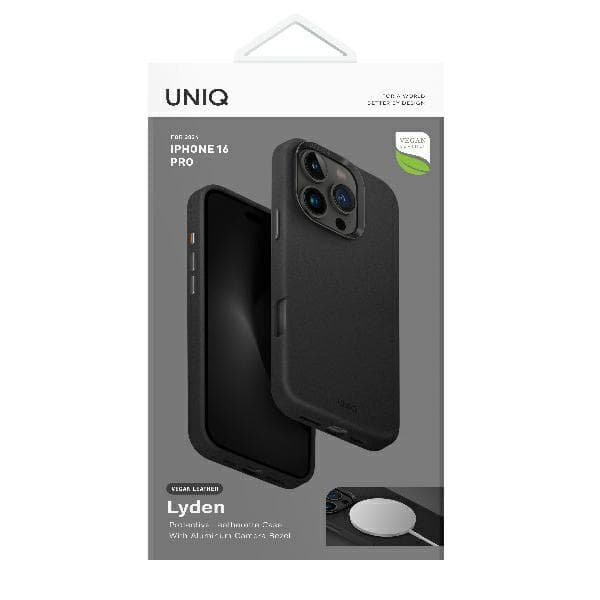 UNIQ Lyden iPhone 16 Pro 6,3" Magclick Opladningsetui Sort/Dallas Sort