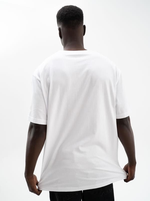 Herr Oversize T-shirt Vit UrbanCity Ingen Logotyp XL