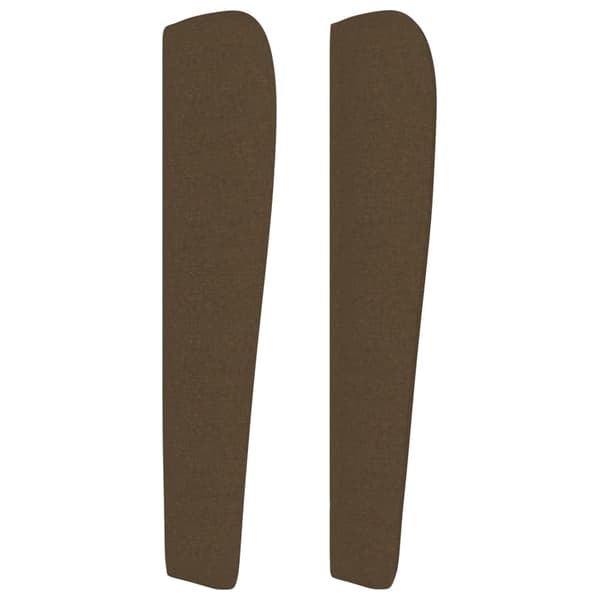 vidaXL vingeformet sengegavl mørkebrun 203x23x118/128 cm stof