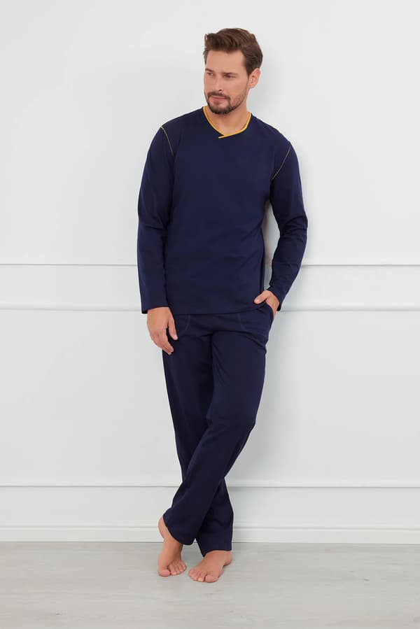 Ludwik herrpyjamas långärmad, långbyxor L
