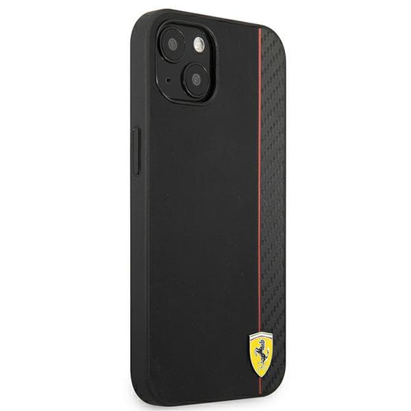 Ferrari On Track Carbon Stripe-cover til iPhone 13 mini, sort