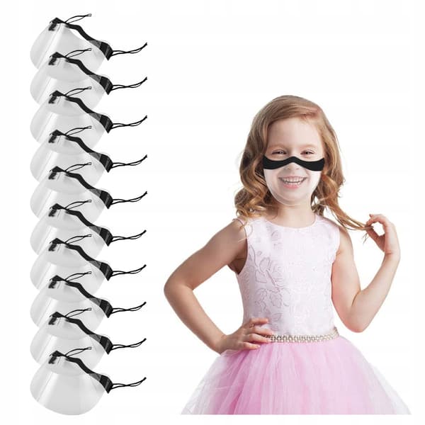 Mini ansiktsskydd liten barnskyddsmask x10