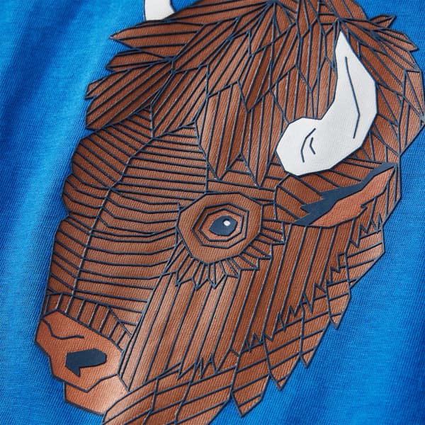 Barn långärmad T-shirt, koboltblå, 128