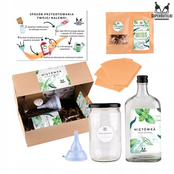 PRESENTASKSET JULKLAPP FÖR ATT TILLVERKA MINTLIKÖR 0,5L
