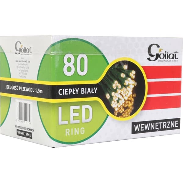 Juletræslys 80 LED RING varm hvid