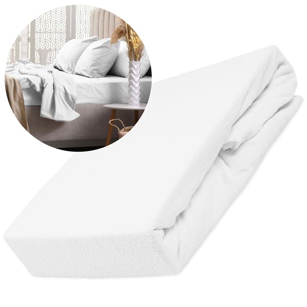 Bomuldslagner 60x120 SOFT TERRY til tremmeseng, hvid farve