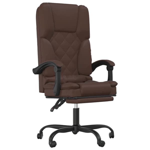 vidaXL Massagestol brun konstläder