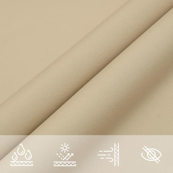 vidaXL Skuggsegel, Beige, 2x2x2 m, 100 % Polyester