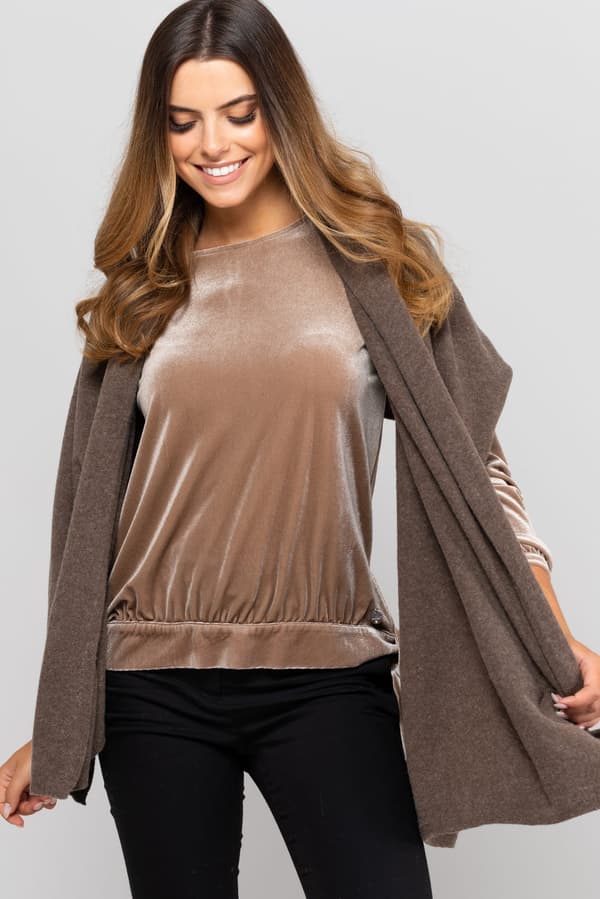 SCARF*01 dam vinter brun färg