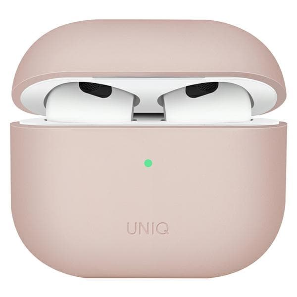 UNIQ Lino AirPods 3:e generationens silikonfodral rosa/blush rosa