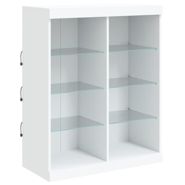 vidaXL LED-skåp vit 81x37x100 cm