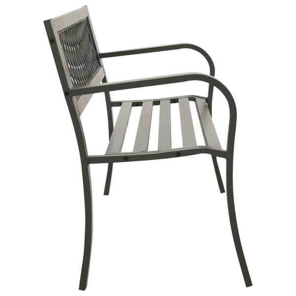 vidaXL havebænk 125 cm stålgrå