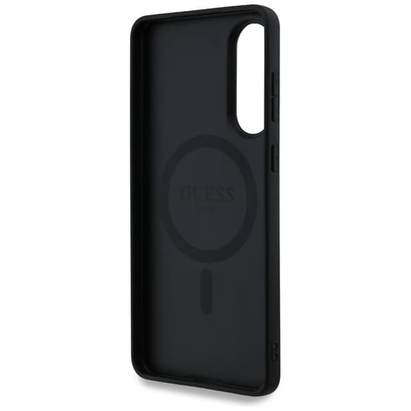 Guess 4G Ring Classic Logo MagSafe-etui til Galaxy S25 Edge, sort