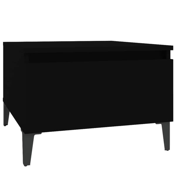 vidaXL sidebord, sort, 50x46x35 cm, træbaseret materiale