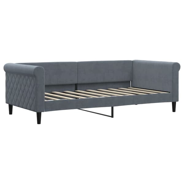 vidaXL Bäddsoffa mörkgrå 90x190 cm sammet