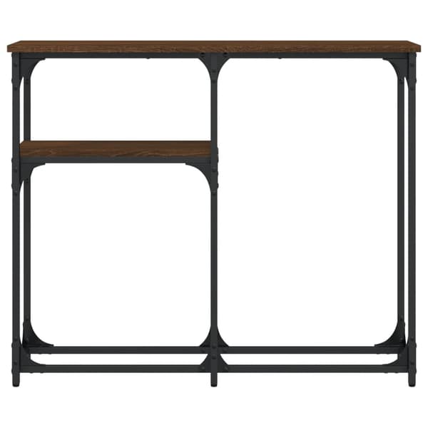 vidaXL konsolbord brunt egetræ 90x22,5x75 cm