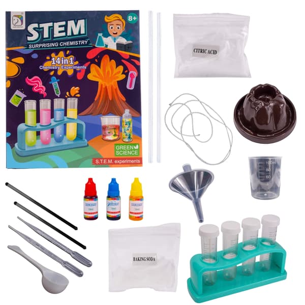 LITTLE CHEMIST UTBILDNINGSKIT 14 VETENSKAPLIGA EXPERIMENT EXPLOSIV VULKAN