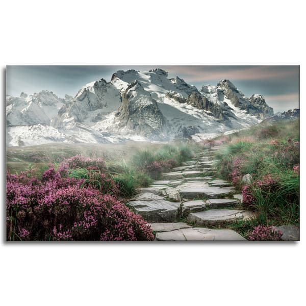 Lærredstryk Natur Bjerg Hede 100x60
