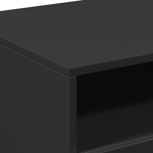 vidaXL LED sofabord sort 90x49x40 cm