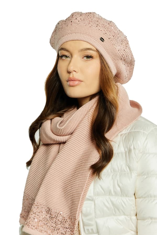 PEONY paljettbasker med mjukt fleecefoder, rosa